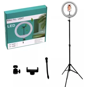 ARO DE LUZ LED DE 12 PULGADAS CON TRIPIE DE 2.1 MTRS