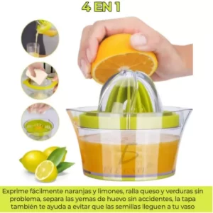 EXPRIMIDOR MANUAL MULTIFUNCION RALLADOR MEDIDOR JUGOS 4 EN 1