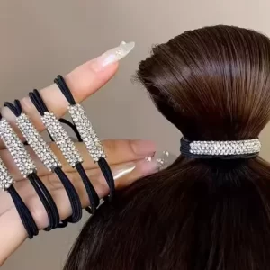10 LIGAS PARA CABELLO TIPO DIAMANTES