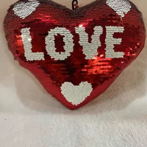 CORAZÓN DE PELUCHE Y LENTEJUELAS LOVE