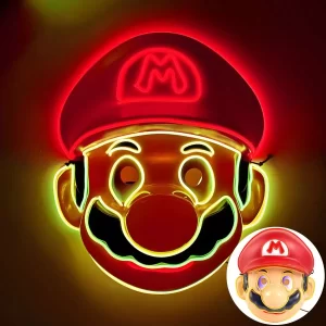 MASCARA LED MARIO BROSS Y LUIGI