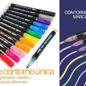 PLUMÓN METÁLICO OUTLINEPEN 12 COLORES