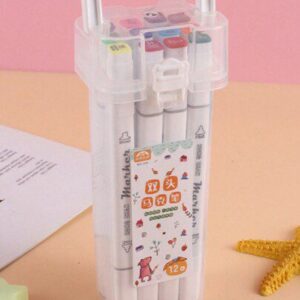 PLUMON DOBLE PUNTA DELGADA 12 PZS CAJA PLASTICA