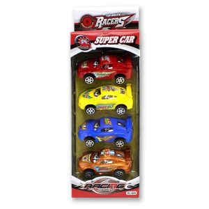 CARROS DE JUGUETE-SET DE 4-SUPER CAR