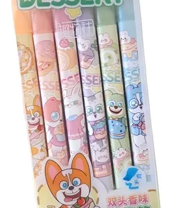 PLUMIN DOBLE PUNTA DESSERT 6PZAS