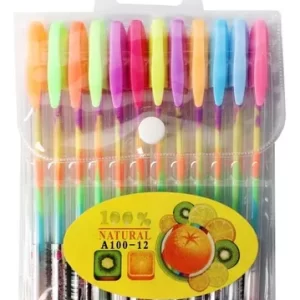 PLUMAS DE COLORES FRUTITAS 12 PZS