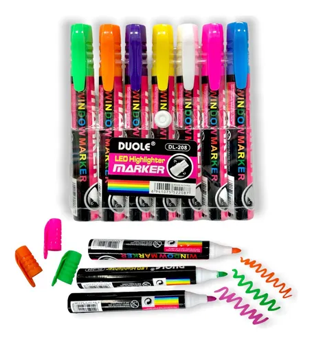 PLUMONES-7 PZAS PARA VIDRIO O FONDOS NEGROS