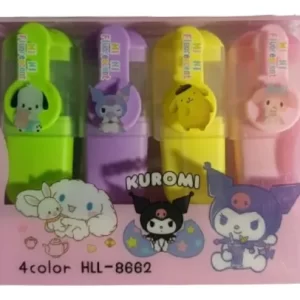 PLUMONES 4 PZS MARCATEXTOS SANRIO