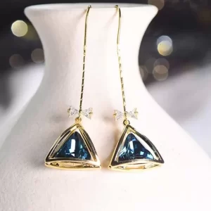 ARETES TRIANGULO AZUL