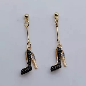 ARETES ZAPATILLA TACÓN NEGRA
