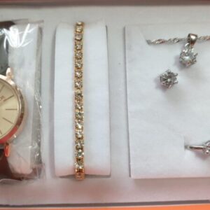 BISUTERÍA SET-RELOJ-PULSERA-COLLAR-ARETES-ANILLO