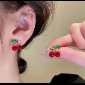 SET DE ARETES CHERRY/3 PARES-CEREZA