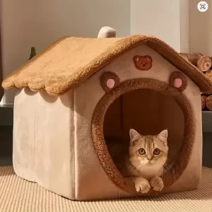 CASA PARA MASCOTA AMARILLA