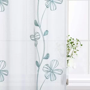 CORTINAS TRANSPARENTES CON BORDADO