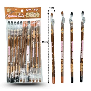 LÁPIZ DELINEADOR SACAPUNTAS Y CEPILLO CAFÉ Y NEGRO CAPY BARA