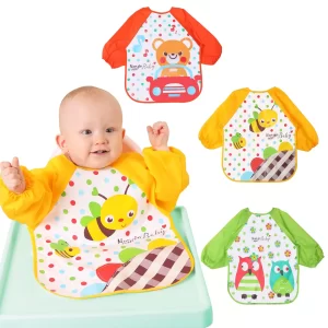 DELANTAL-MANDIL PARA BEBÉ CON MANGAS