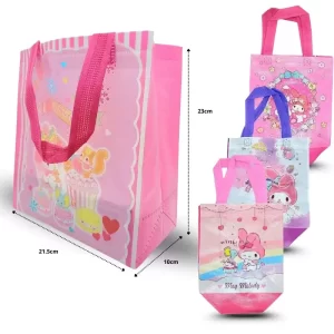 BOLSA PLASTIFICADA DECORADA MY MELODY 21.5X23X10CM 