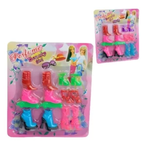 ZAPATOS PARA MUÑECA 6 PARES BEAUTY DOLL-BARBIE