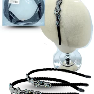 DIADEMA NEGRA CON BRILLOS