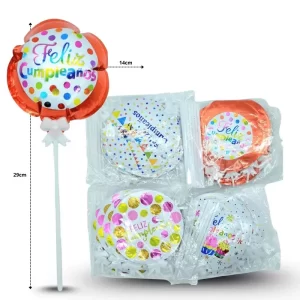 GLOBO AUTOINFLABLE DECORADO CON BASE REDONDO 13.5CM