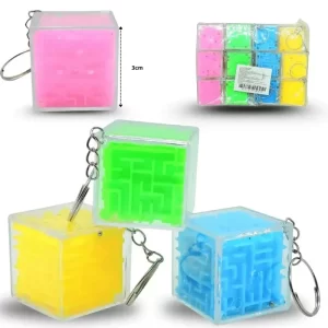 LLAVERO JUEGO CUBO LABERINTO CON BALIN