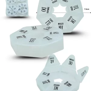 PASTILLERO HEXAGONAL TRANSPARENTE