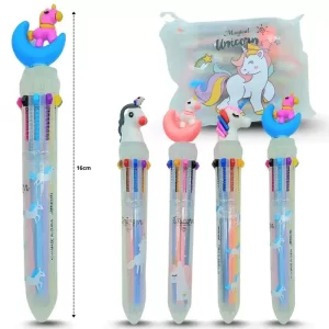 PLUMA 10 TINTAS UNICORNIO