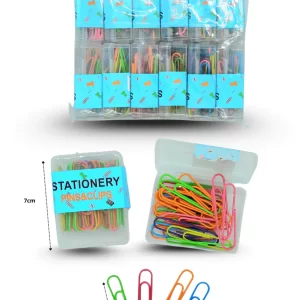 CLIPS DE COLORES EN CAJA 50PZAS