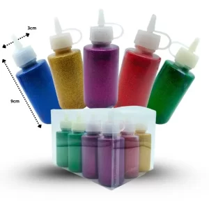 PEGAMENTO CON BRILLANTINA DE COLORES