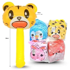 MARTILLO INFLABLE 30X16CM ANIMALES CON CASCABEL