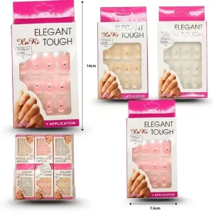 UÑA CUADRADA FRANCÉS CON BRILLO