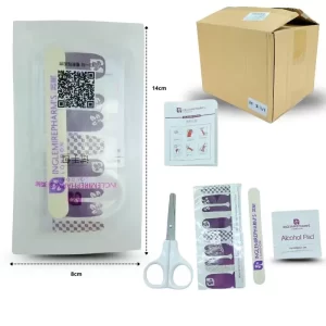 SET PARA MANICURA , TIJERA, LIMA Y MOLDE ADHESIVO