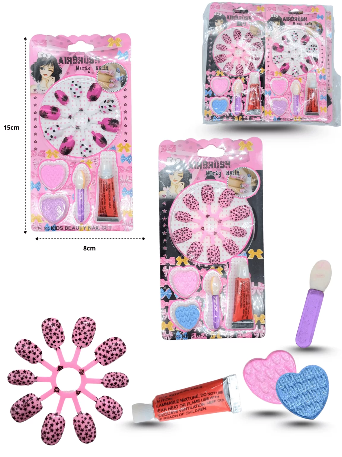 UÑA INFANTIL CARRUSEL CON SOMBRA PARA OJOS