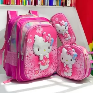 MOCHILA KITTY 3 PZS