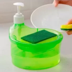 DISPENSADOR DE JABÓN CON ESPONJA