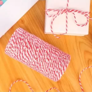 HILO BICOLOR ROJO CON BLANCO PARA MANUALIDADES Y DECORACIÓN