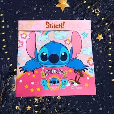 CAJA DE REGALO STITCH CARTÓN CUADRADA CON TAPA