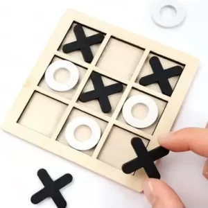 JUEGO DE MESA GATO (TIC TAC TOE) DE MADERA