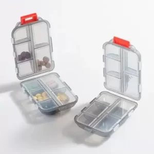 PASTILLERO ORGANIZADOR PORTÁTIL DE 8 COMPARTIMENTOS