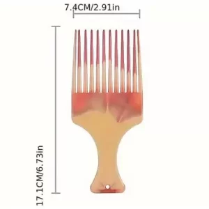 PEINE AFRO TIPO PICK CON PÚAS LARGAS (GRANDE)