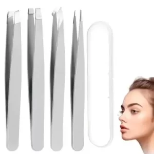 SET DE PINZAS PROFESIONALES DE PRECISIÓN EN ACERO INOXIDABLE | 4 PIEZAS MULTIFUNCIÓN