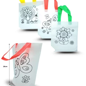 bolsa ecológica con dibujo para decorar 22x20x10cm