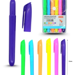 MARCATEXTOS NEÓN TIPO PLUMA C/6