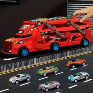 Camión Transformable con 6 Mini Autos de Aleación