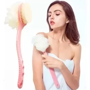 Cepillo de Baño Doble Cara con Mango Largo