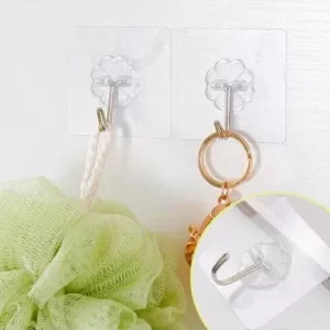 GANCHOS ADHESIVOS TRANSPARENTES RESISTENTES (3PZS)