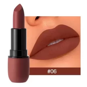 LABIAL MATE TONO CAFÉ OSCURO CON AROMA A CHOCOLATE