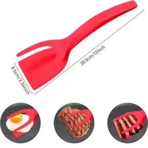 PINZA ESPÁTULA 2 EN 1 DE SILICONA PARA COCINA