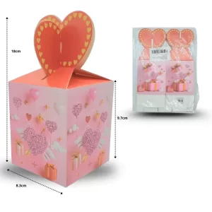 caja plegable corazon