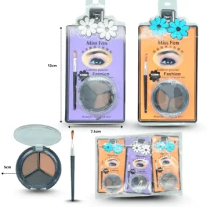 POLVO SOMBRA PARA CEJAS CON CON PINCEL 3 TONOS